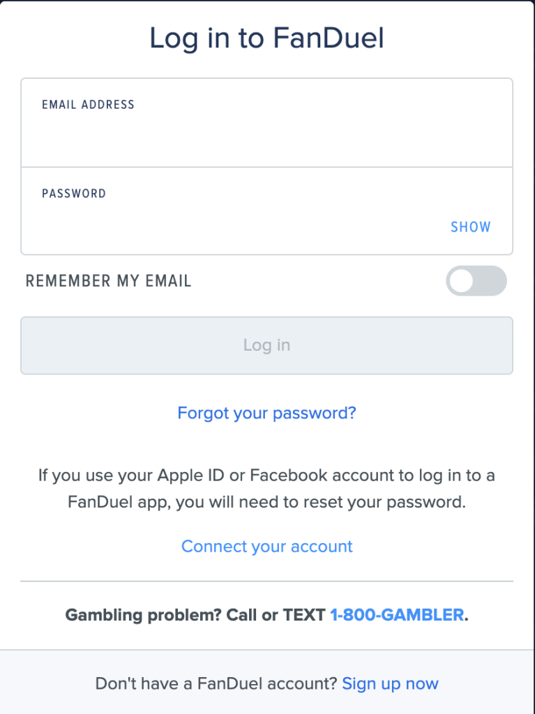 fanduel canada login